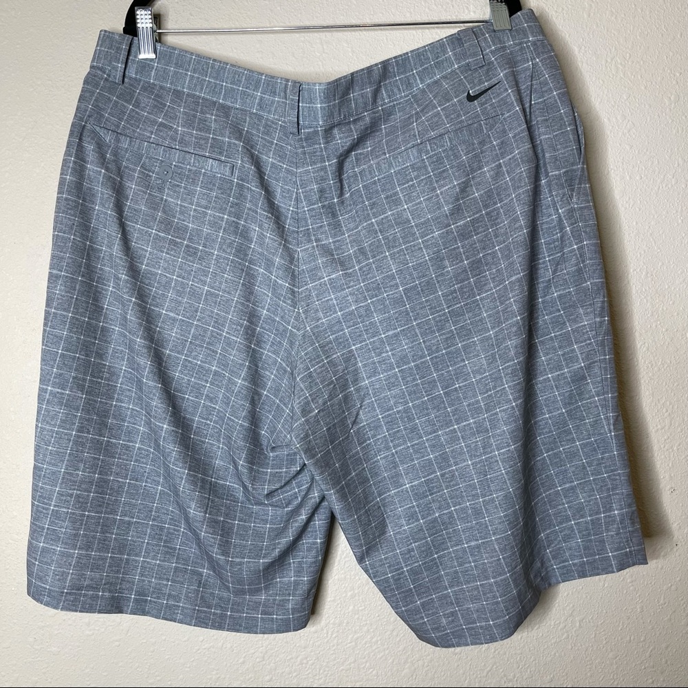 Nike Gray Dri Fit Plaid Golf Shorts
